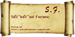 Sükösd Ferenc névjegykártya